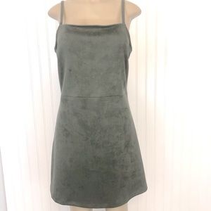 BB Dakota Fair and Square Faux Suede Mini Dress Cottagecore Large